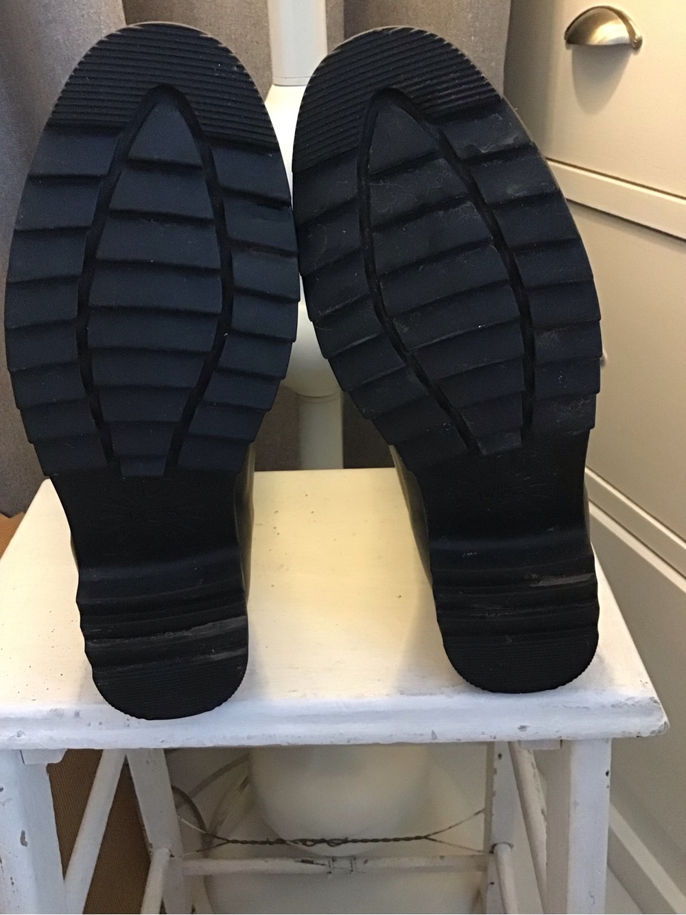 UGG Black Tall Lace-Up Waterproof Rain Boots - Picture 8 of 11